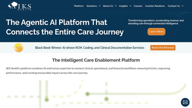 IKS Health homepage