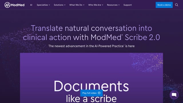 Modmed homepage
