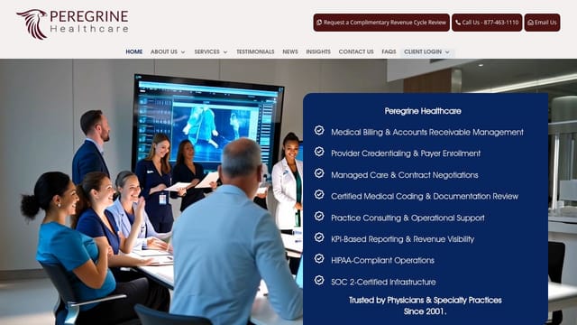Peregrine Healthcare LLC | Revenue Cycle Management & Credentialing Experts homepage