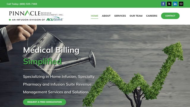 Pinnacle Revenue Cycles homepage