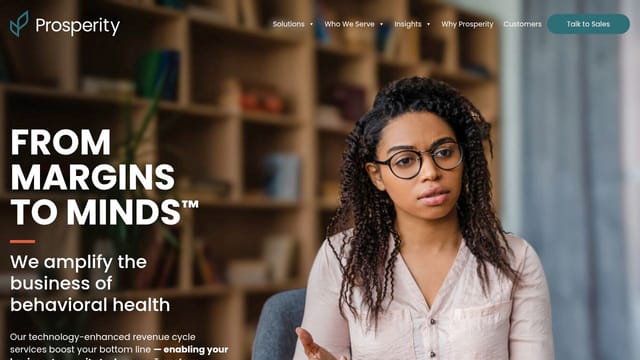 Prosperity Behavioral Health homepage