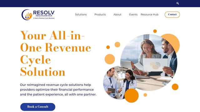 Resolv Healthcare RCM homepage