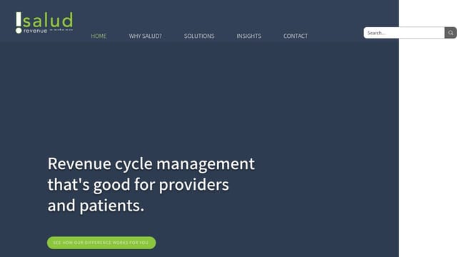 Salud Revenue Partners homepage