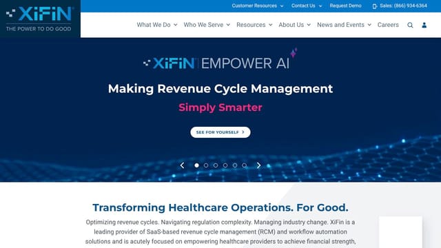 XiFin, Inc. homepage