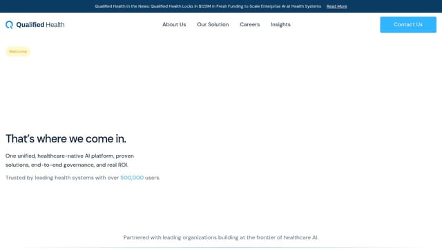 Qualified Health homepage
