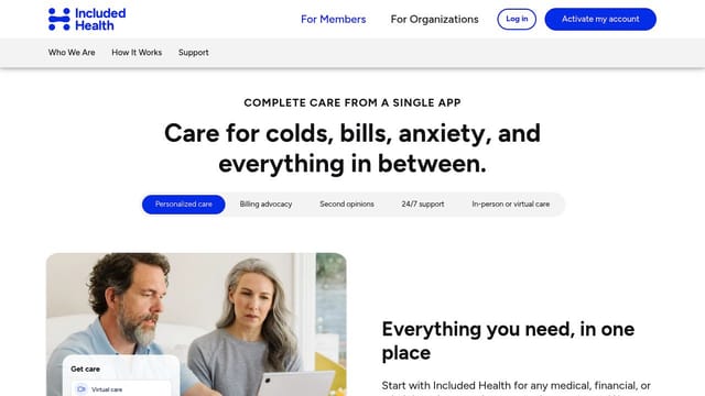 Included Health homepage