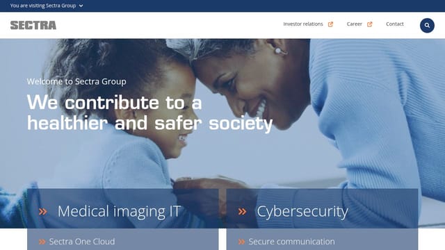 Sectra homepage