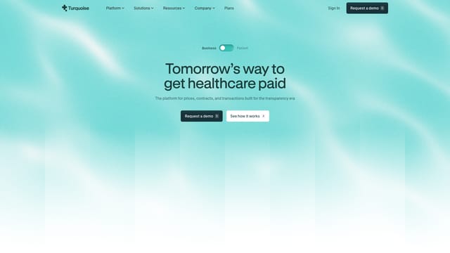Turquoise homepage