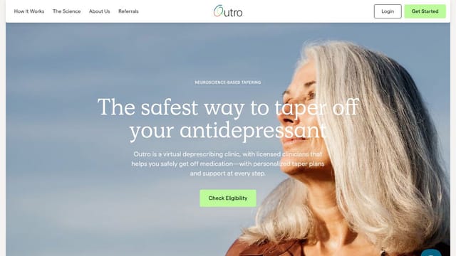 Outro Health homepage