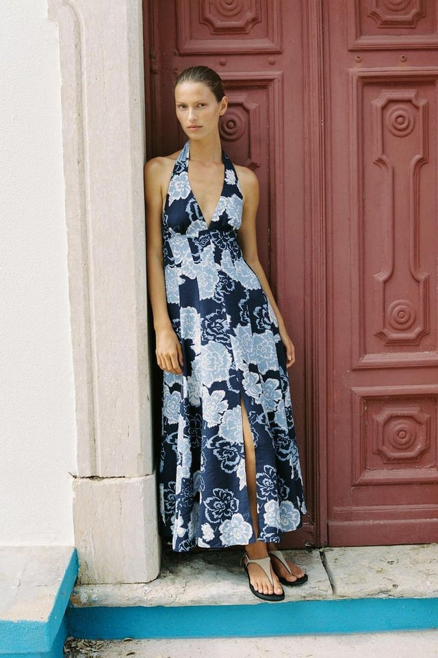 Vestido largo halter