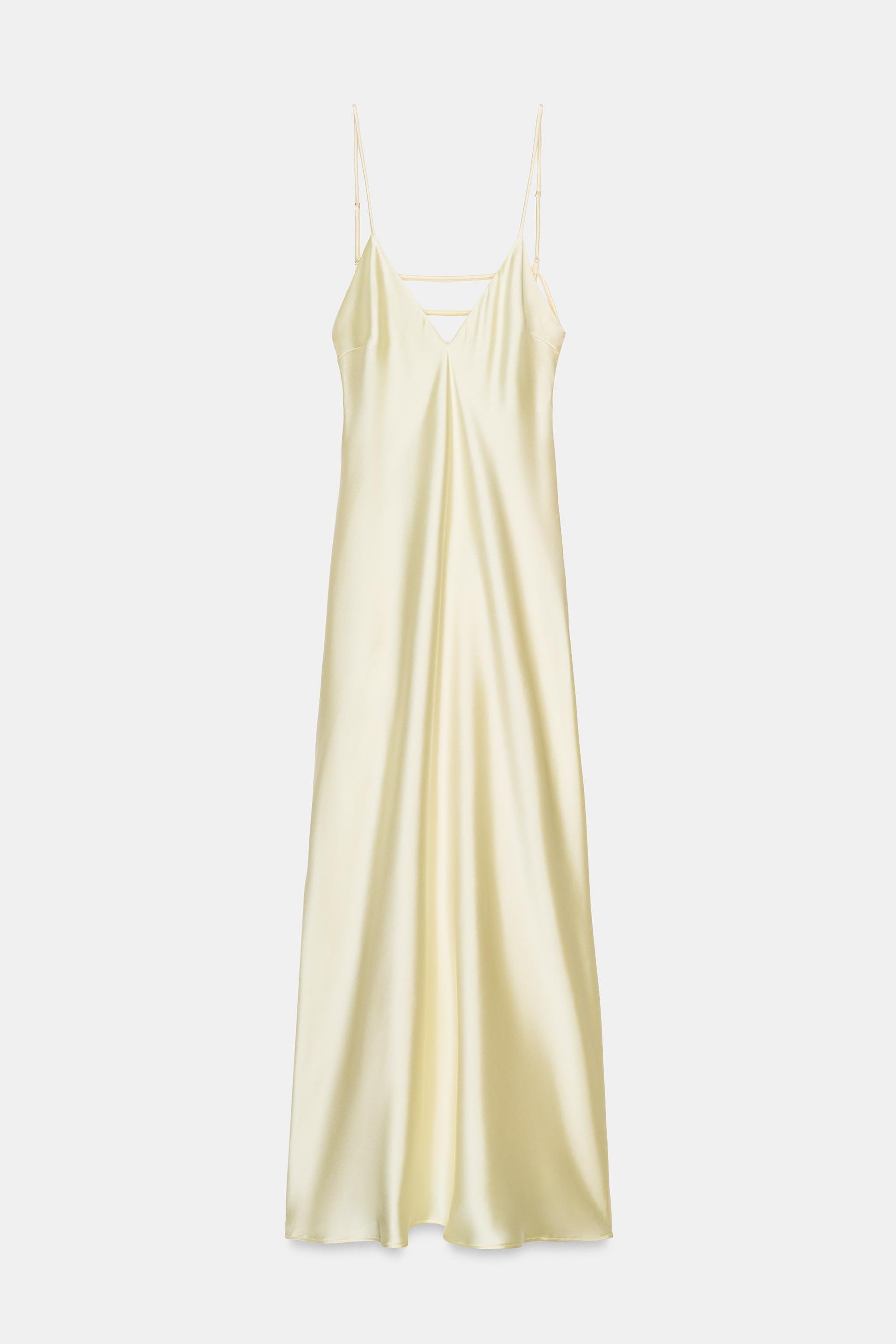 Vestido satinado Zara