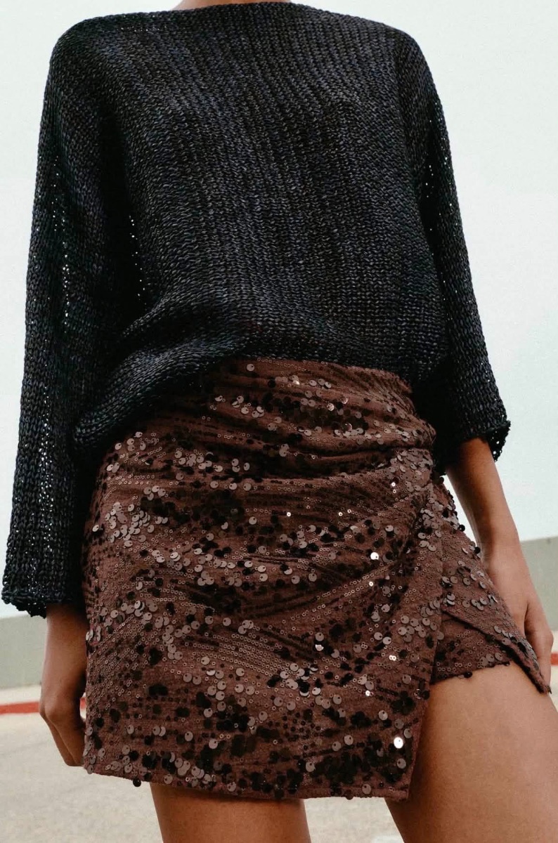Falsa short de lentejuelas