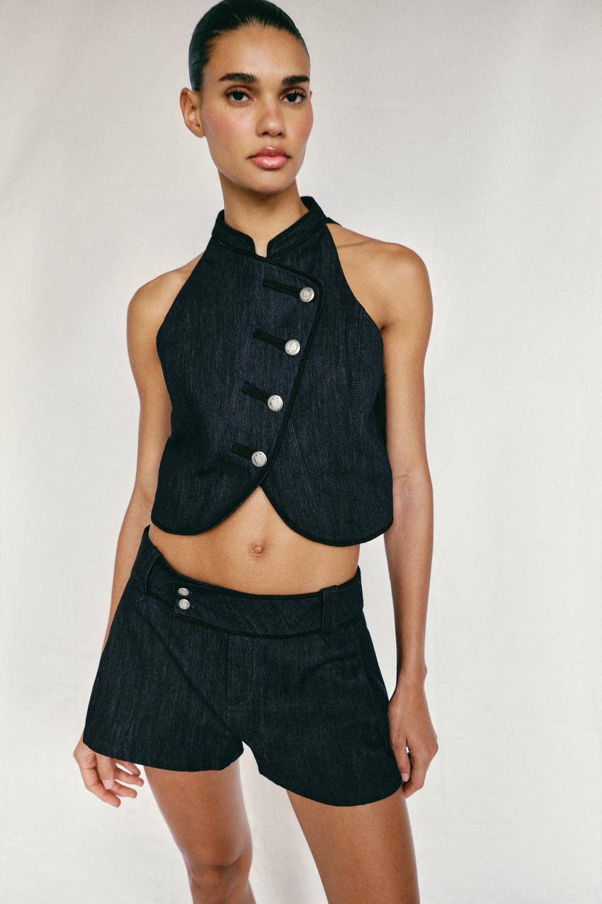 Chaleco halter vivos contraste