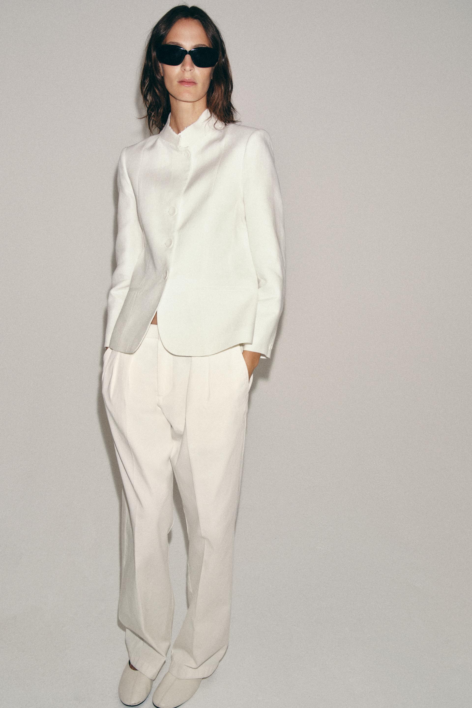 Blazer Lino Blanca
