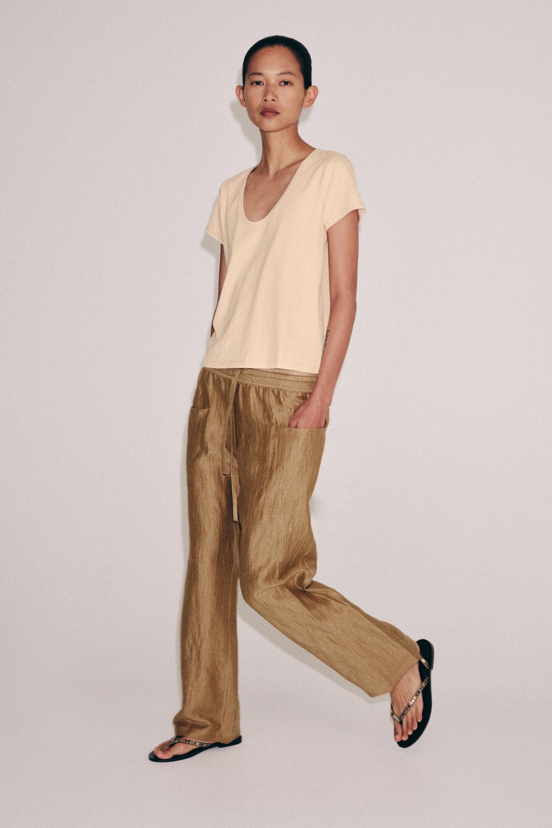 Pantalon Mezcla De Lino