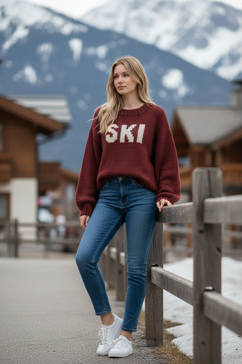 Elan - Ski Chunky Knit Sweater - Image 1