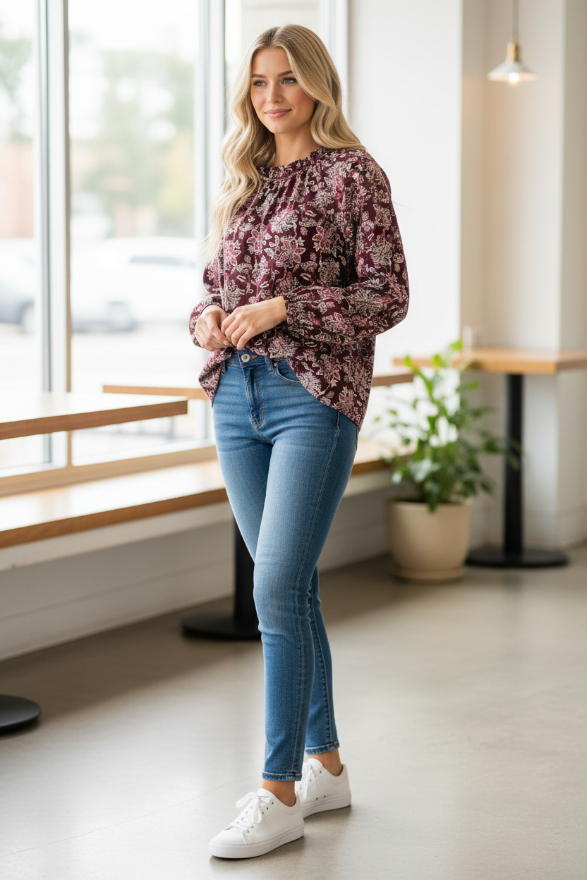Style & Co Peasant Popover Top - Image 1