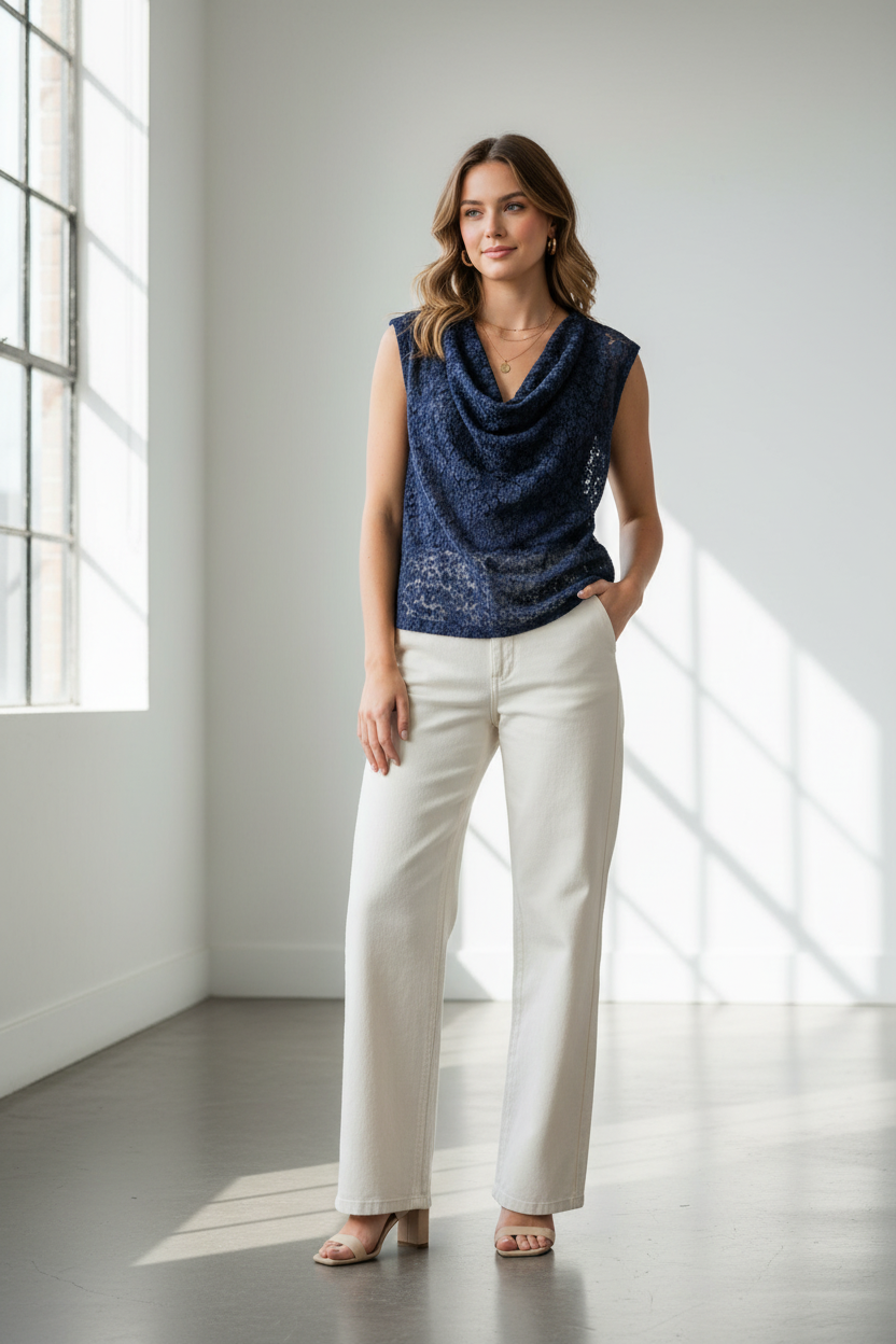 Free People Sleeveless Lace Top - Image 1