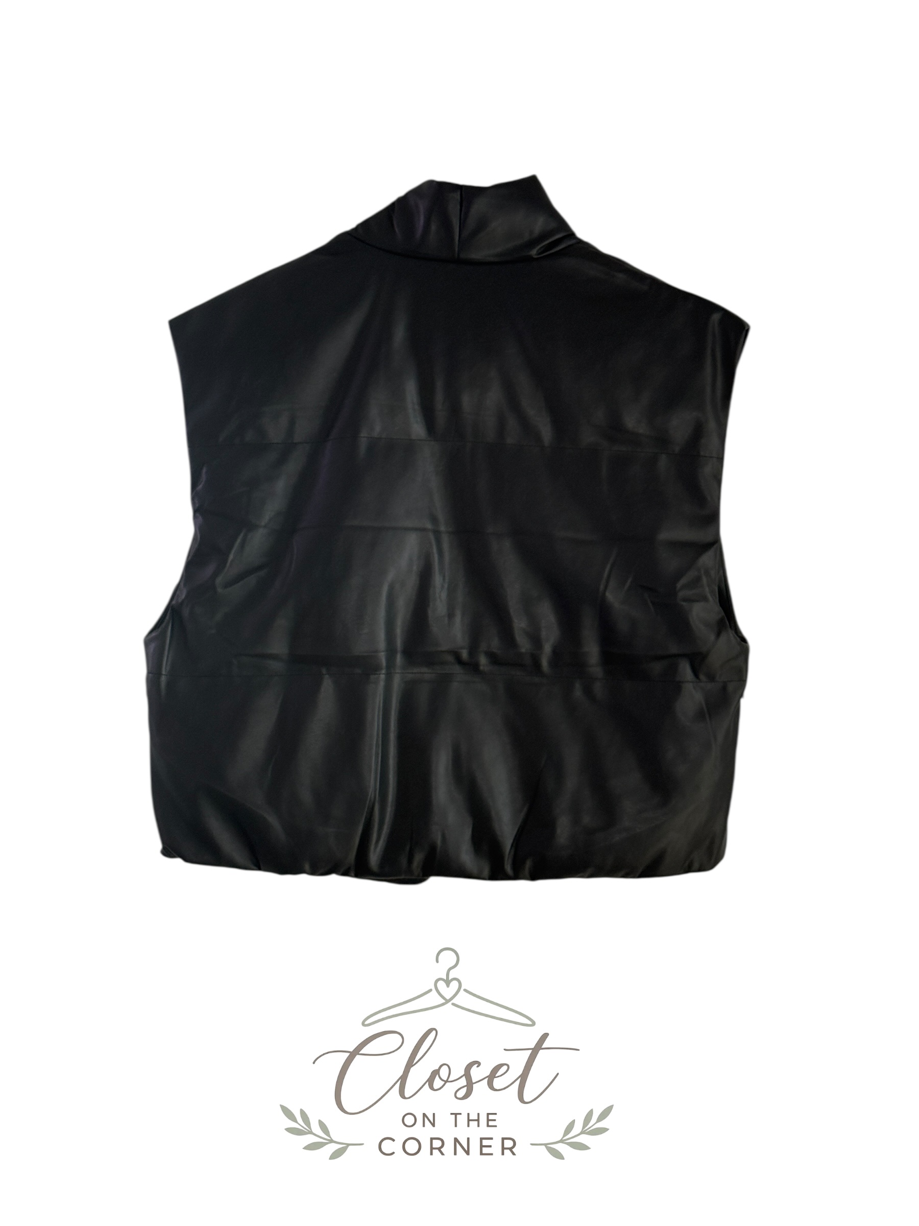 Elan Leather Puffer Vest thumbnail 3