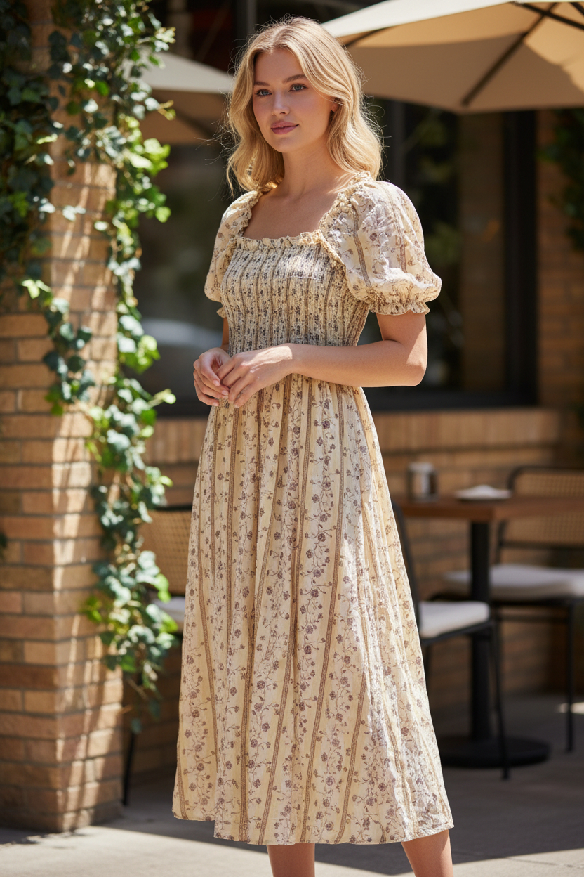 Blu Pepper - Floral Smoked Maxi Dress - Image 1