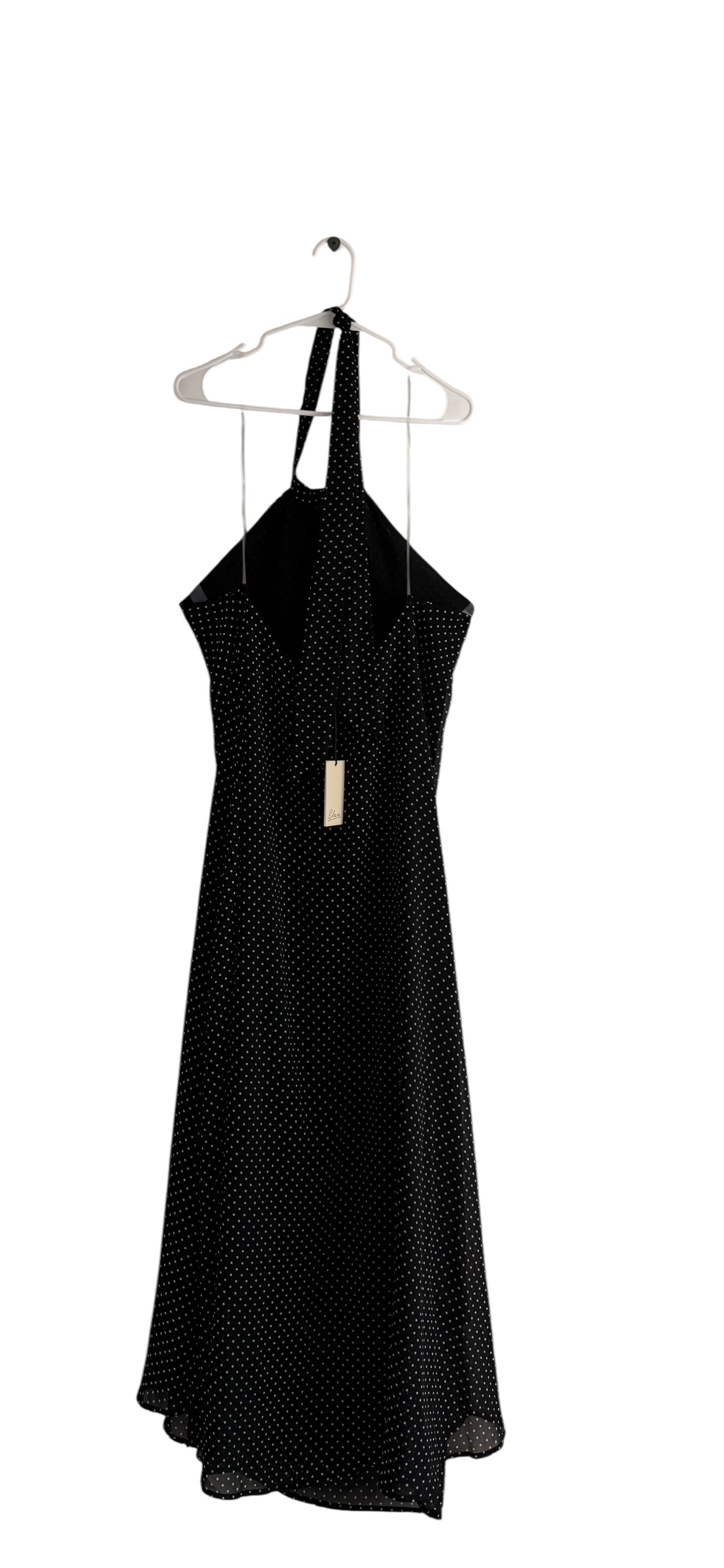 Elan Polka Dot Halter Maxi Dress thumbnail 4