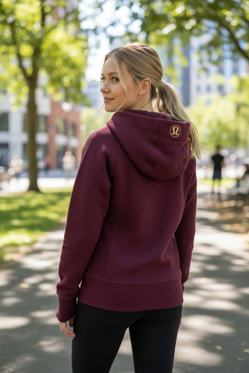 Lululemon Full Zip Scuba Hoodie - Gold Hardware thumbnail 2