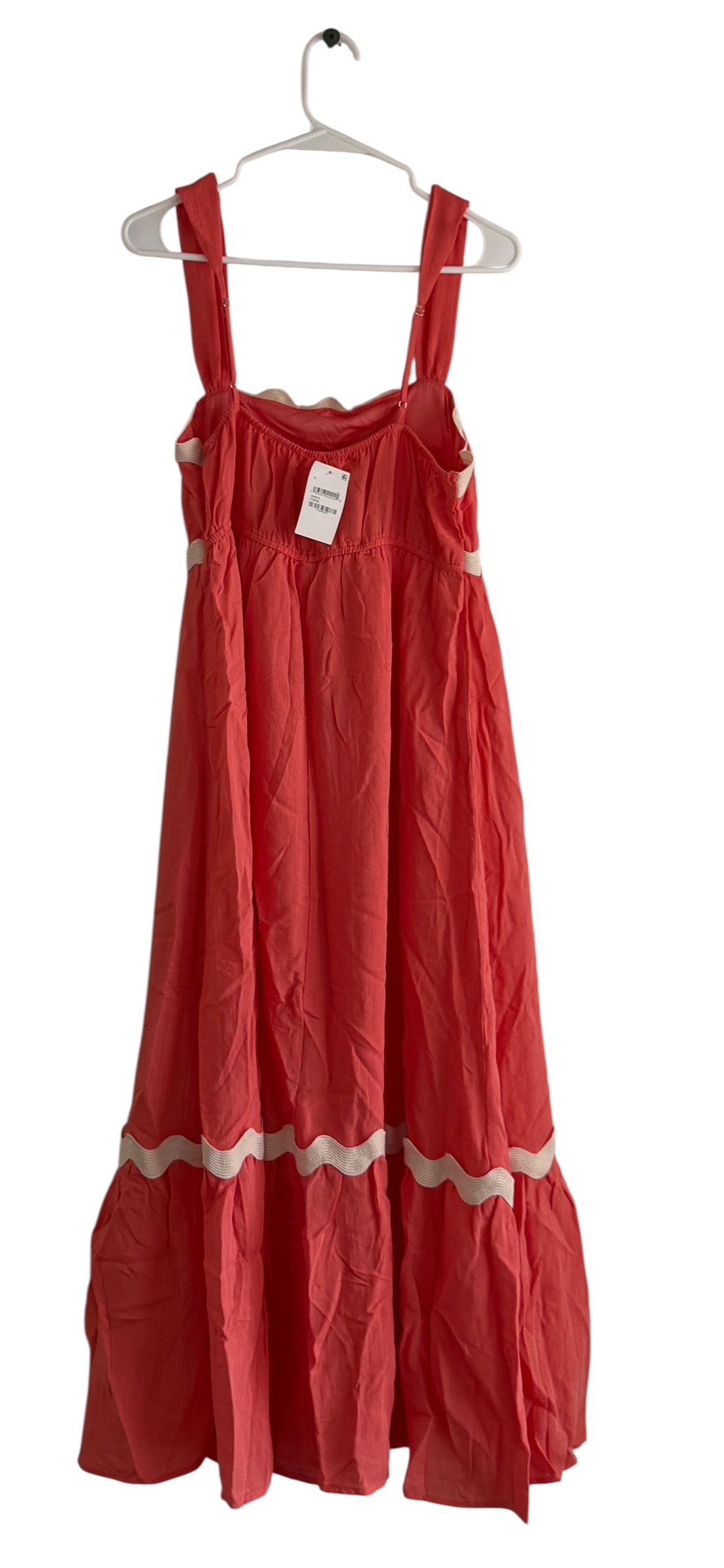 Blu Pepper Wavy Trim Empire Waist Sleeveless Midi Dress thumbnail 3