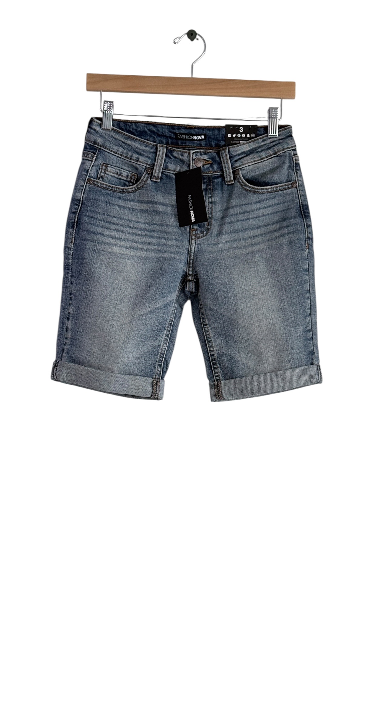 Fashion Nova - Denim Bermuda Shorts thumbnail 2