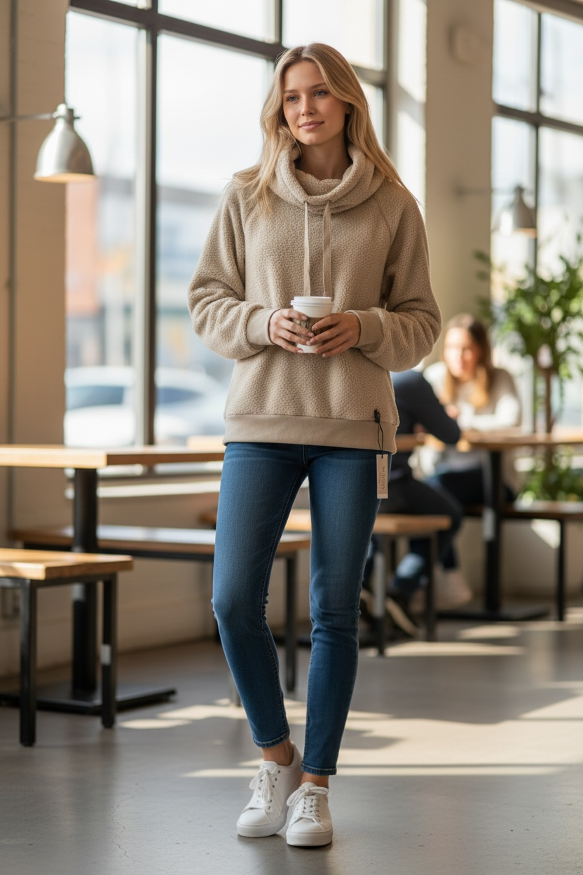 Martha Stewart Sherpa Fleece Pullover - Image 1