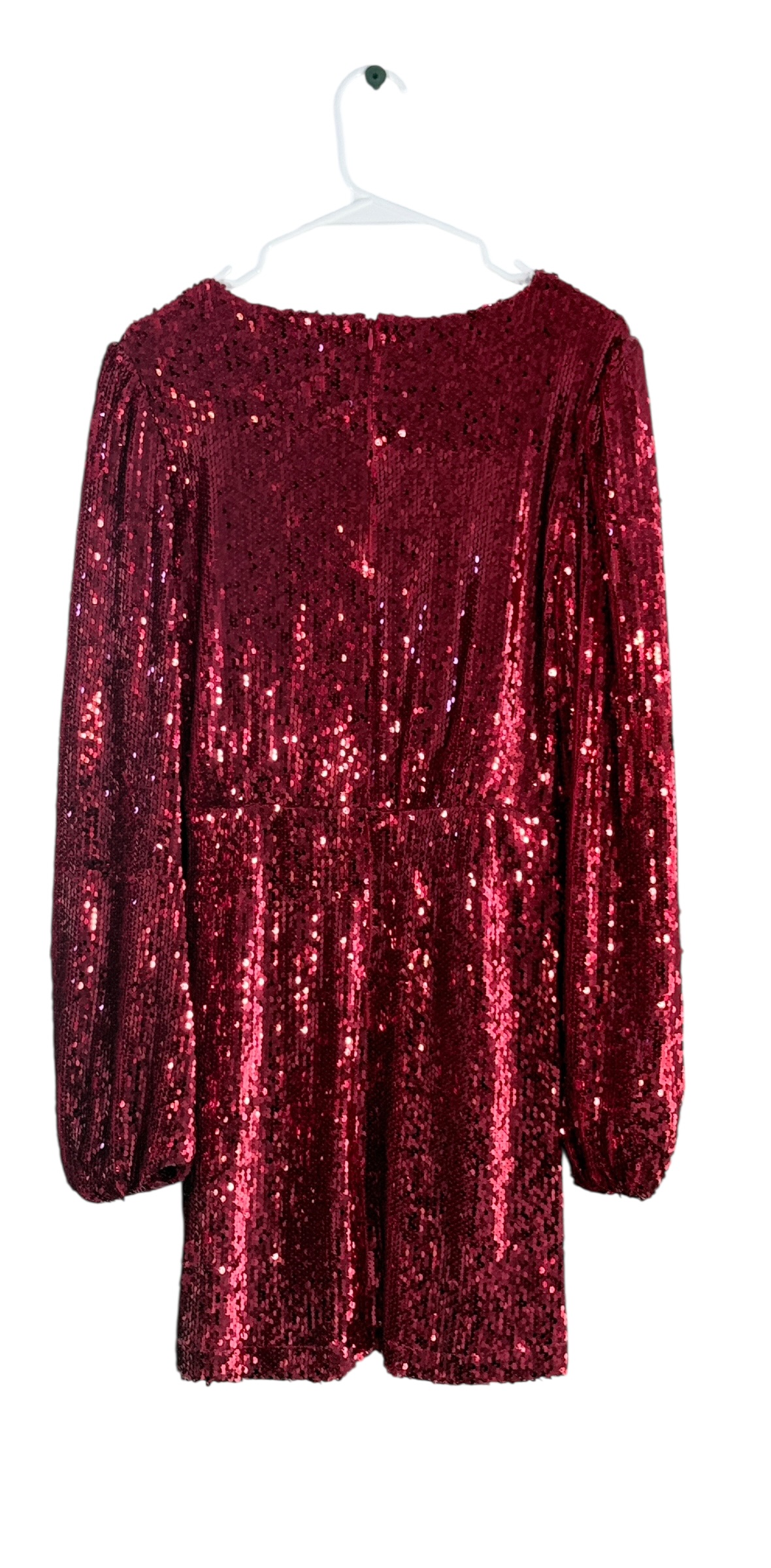 WAYF Flash Sequin Long Sleeve Wrap Minidress thumbnail 3