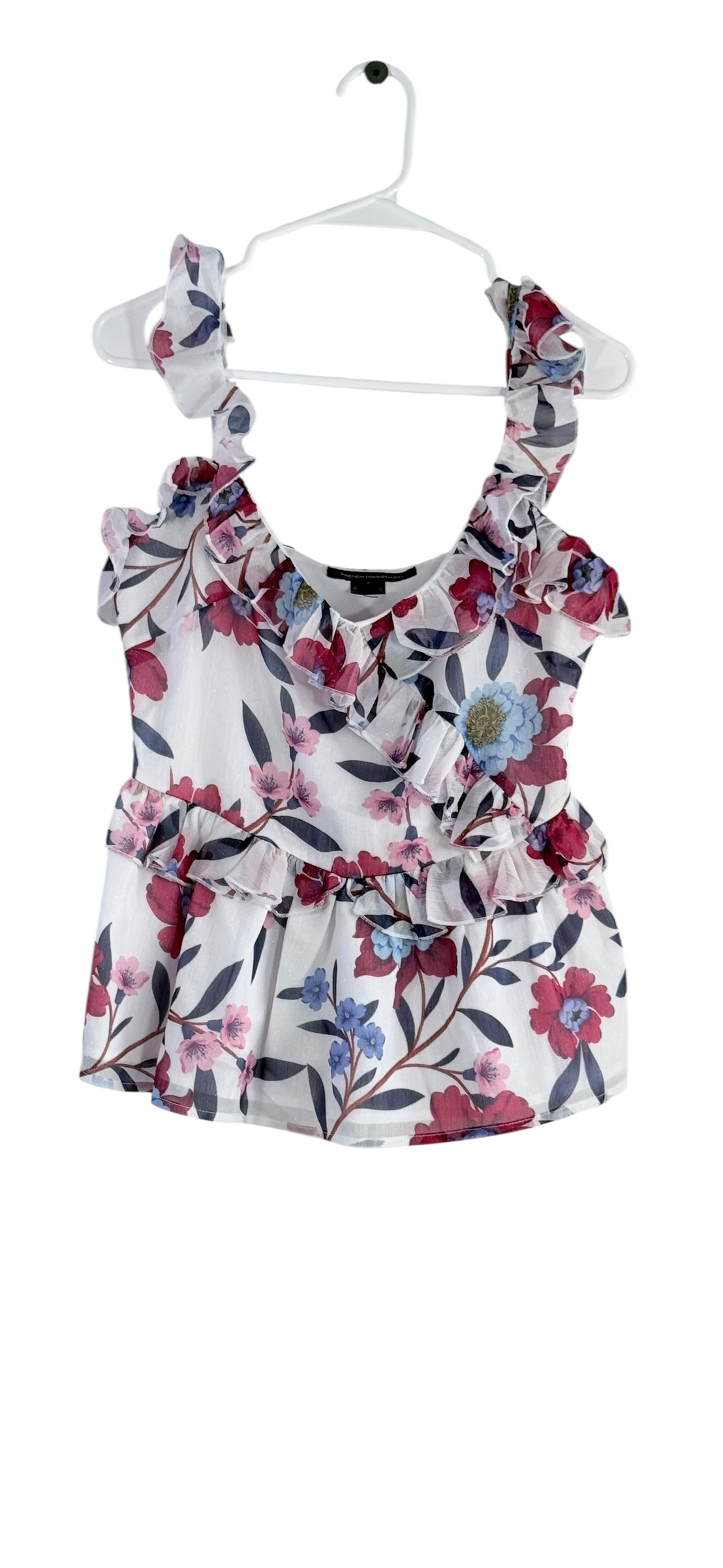 French Connection Aden Bai Lurex Frill Cami Top thumbnail 2