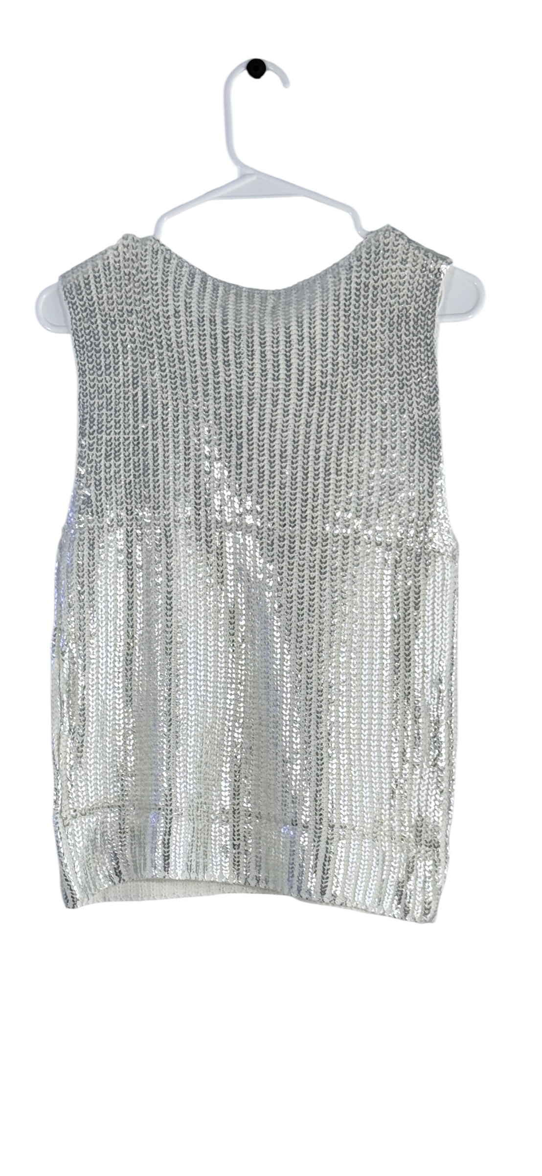 Raz Top Silver Sleeveless Top by Elan thumbnail 3