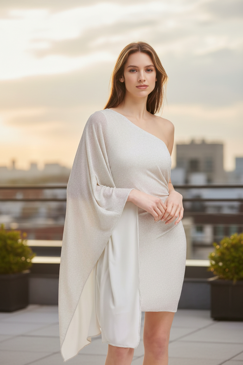Vince Camuto Off Shoulder Metallic Dress - Image 1