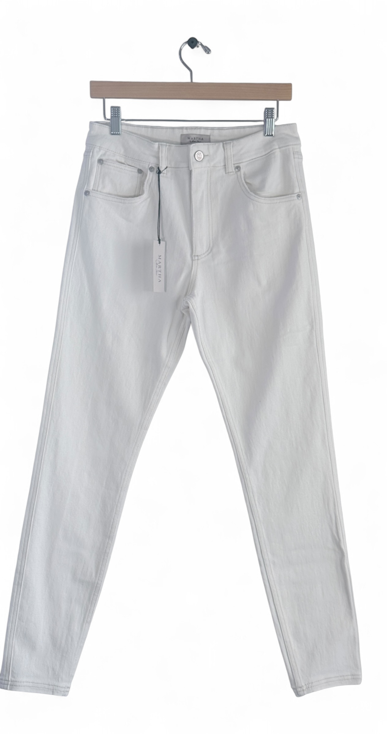Martha Stewart Mid-rise White Jeans thumbnail 2