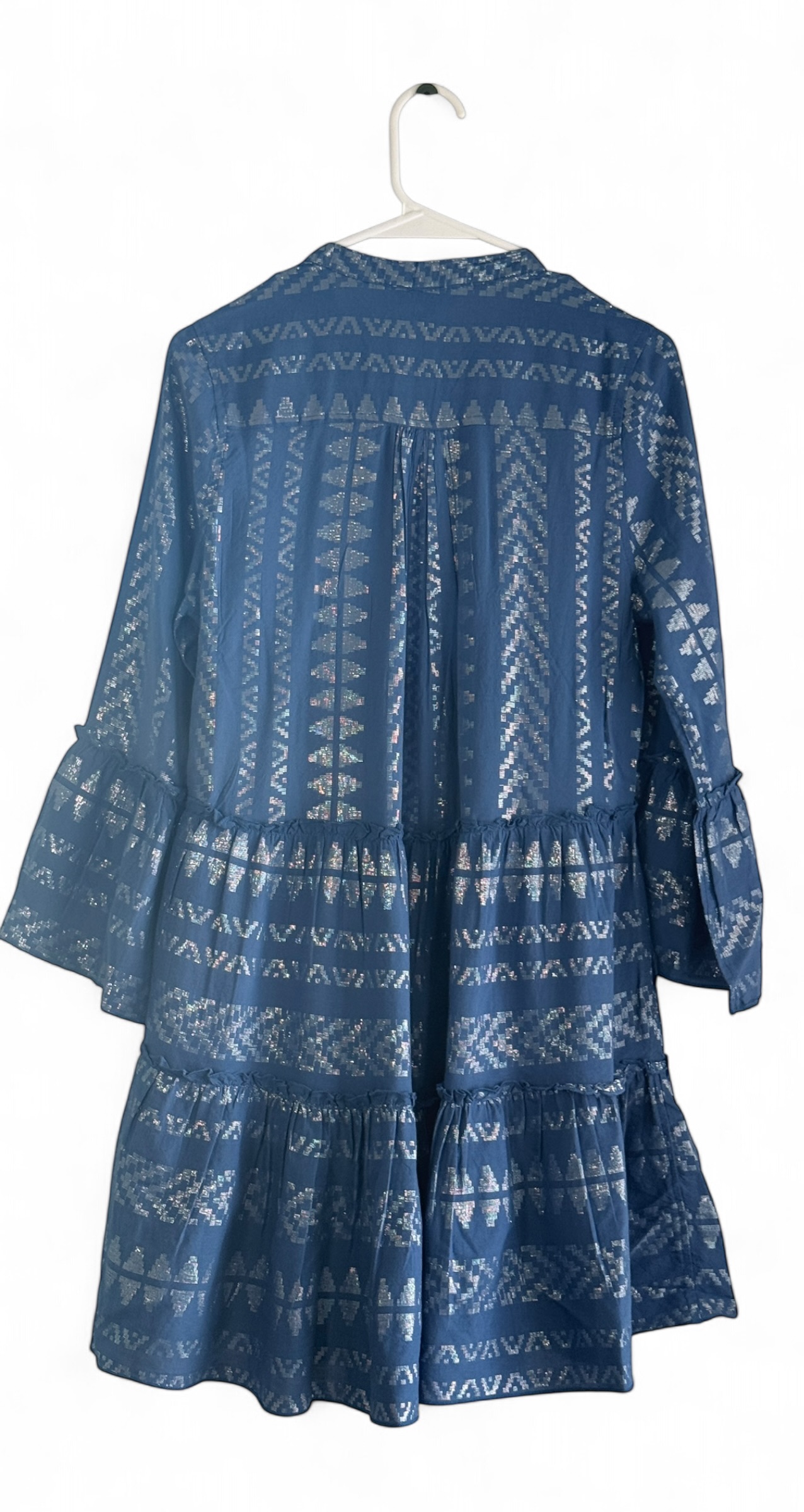 Elan Metallic Bell Sleeve Dress thumbnail 4