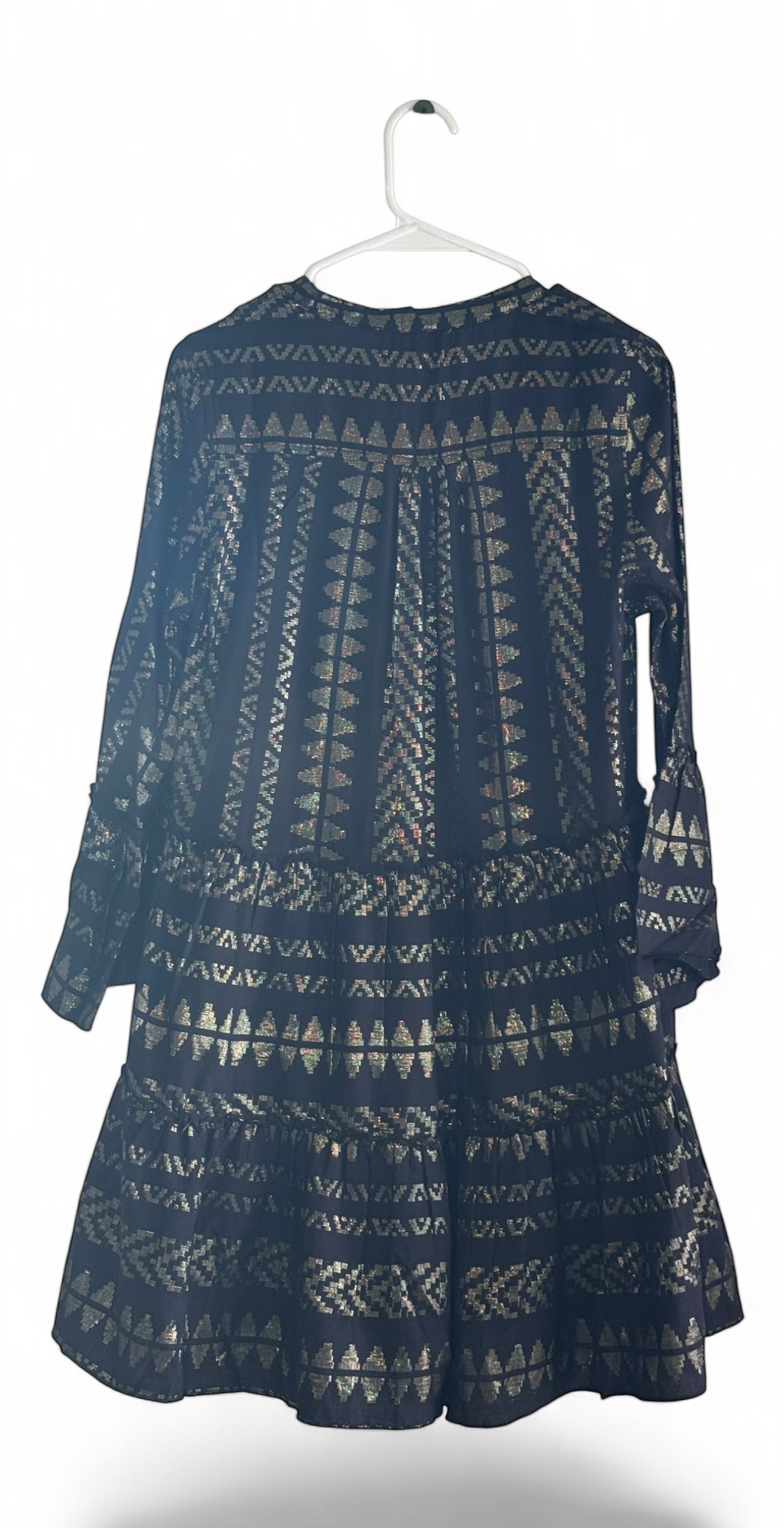 Elan Metallic Bell Sleeve Dress thumbnail 4