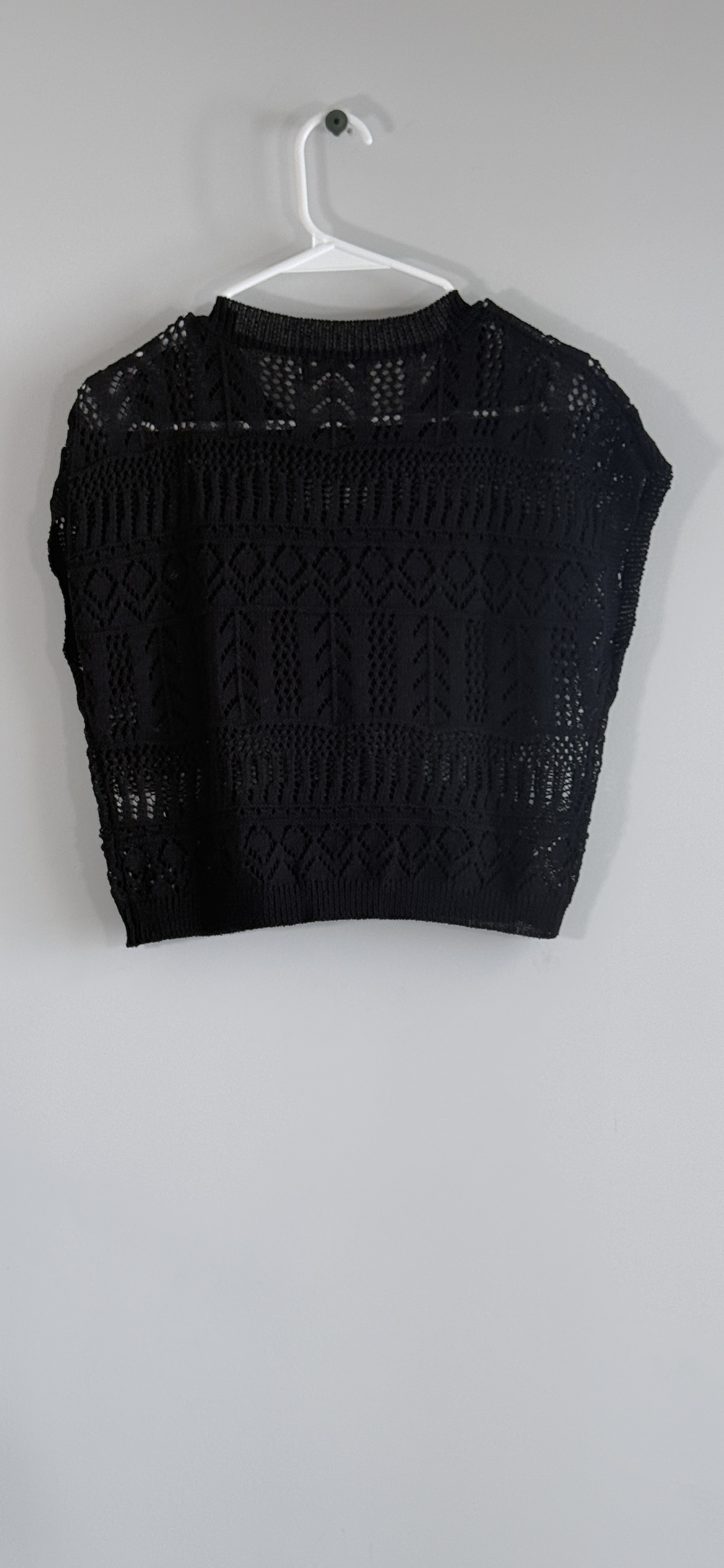 Elan Pointelle Stitch Cover-Up Crop Top thumbnail 3