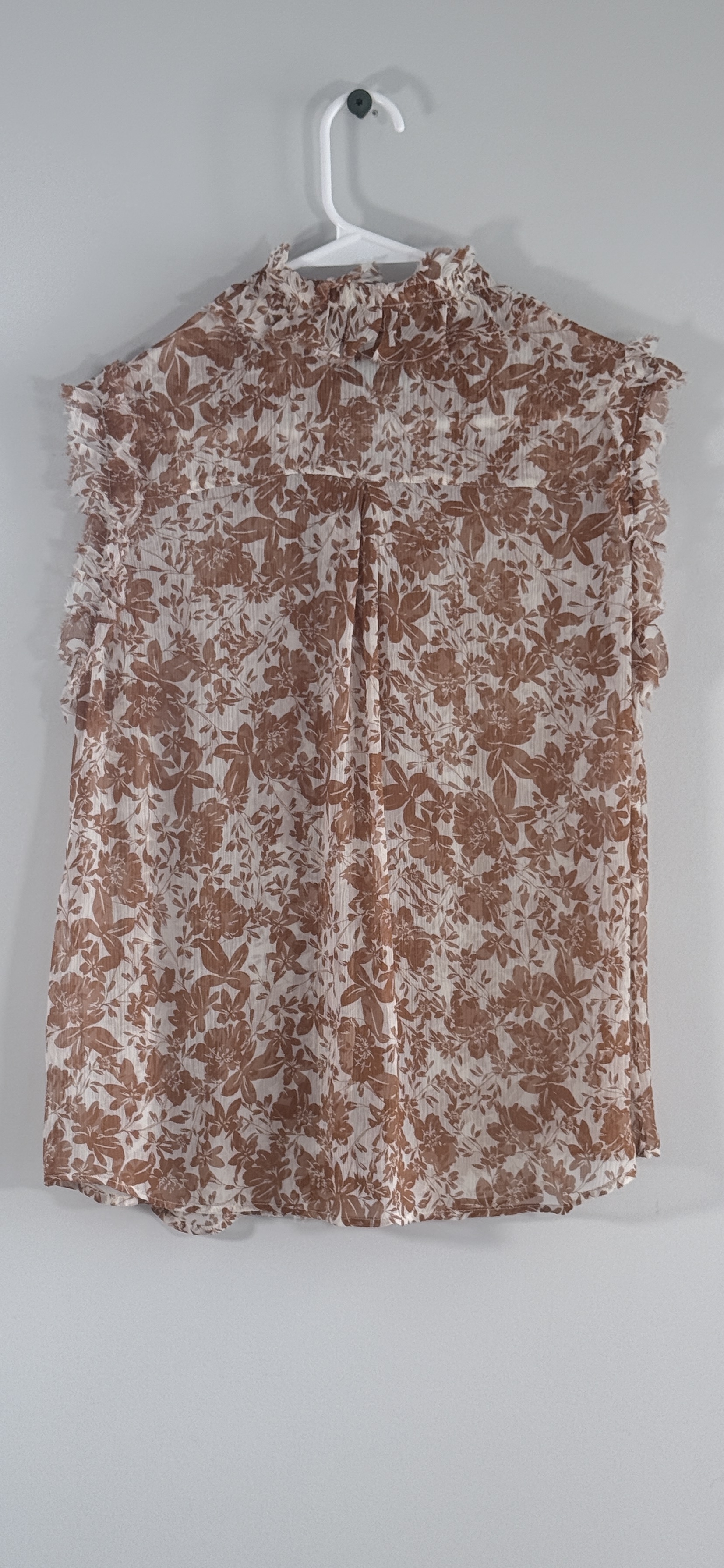 7 For All Mankind Ruffled Cotton Sleeveless Blouse thumbnail 3