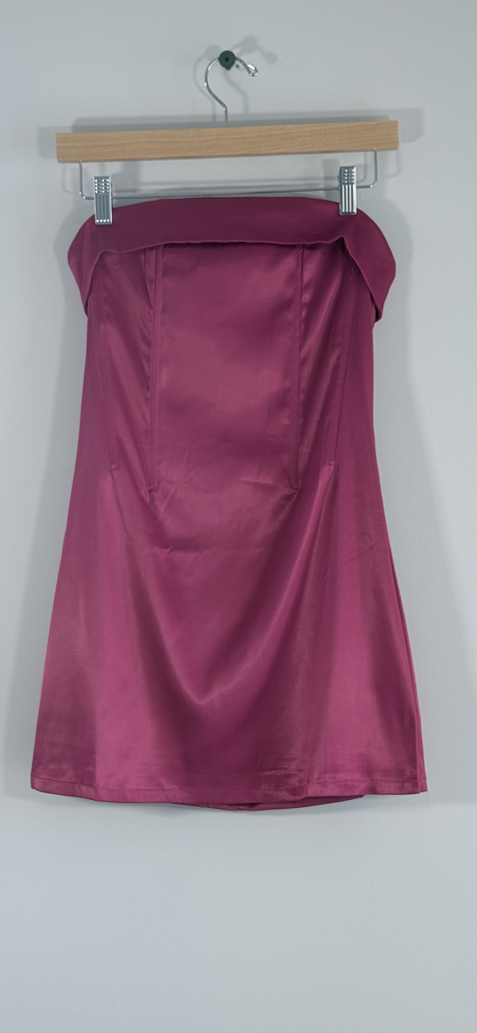Sky To Moon Strapless Satin Mini Dress thumbnail 2