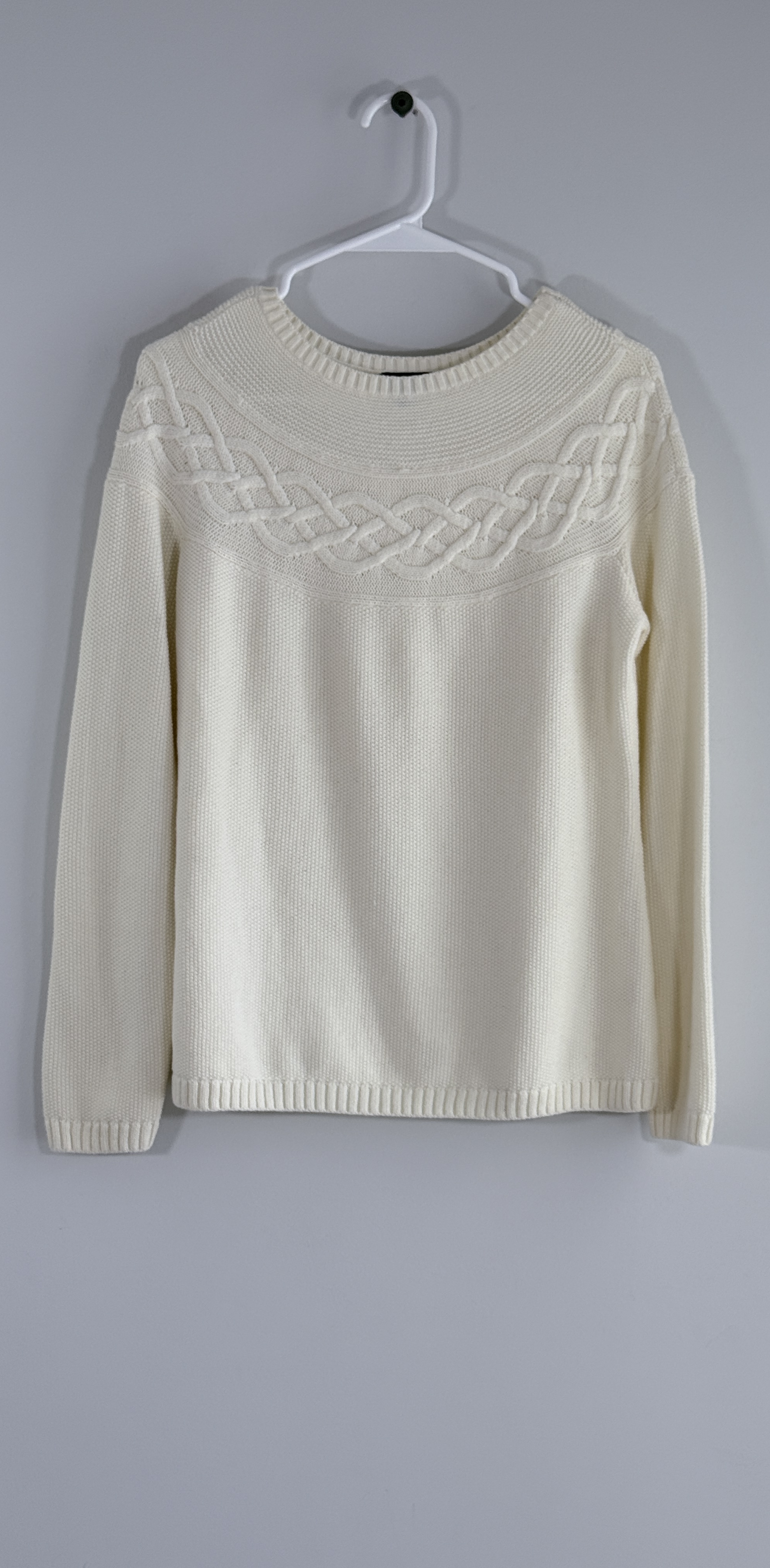 Talbots Cable Knit Yoke Crewneck Sweater thumbnail 2