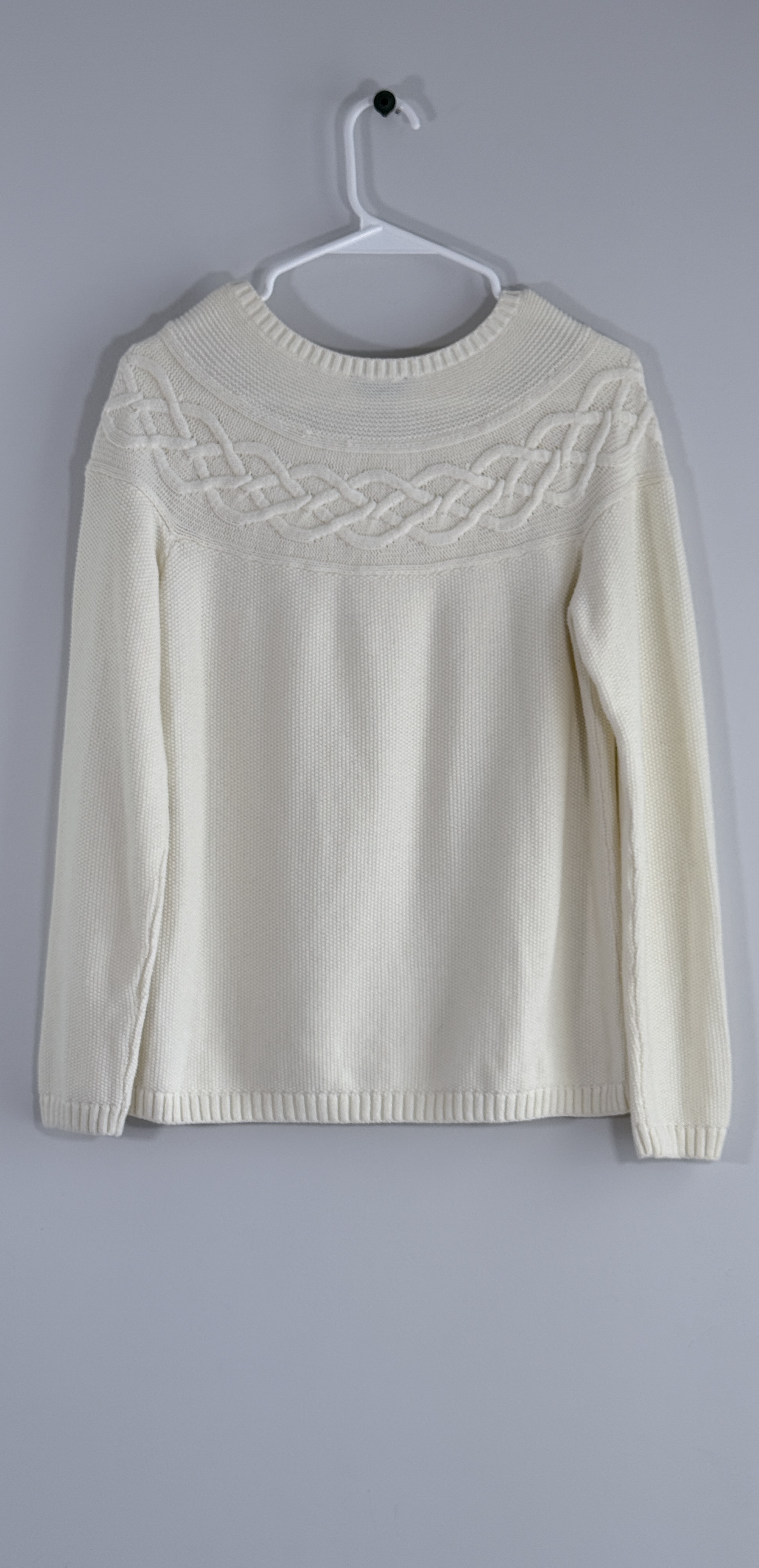 Talbots Cable Knit Yoke Crewneck Sweater thumbnail 3