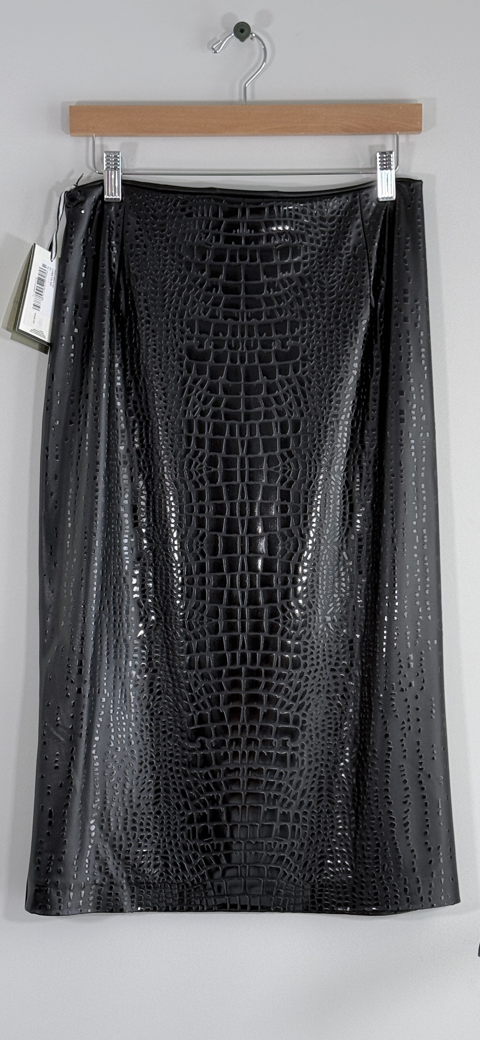 Chiara Boni La Petite Robe Crocodile-Embossed Midi Skirt thumbnail 3