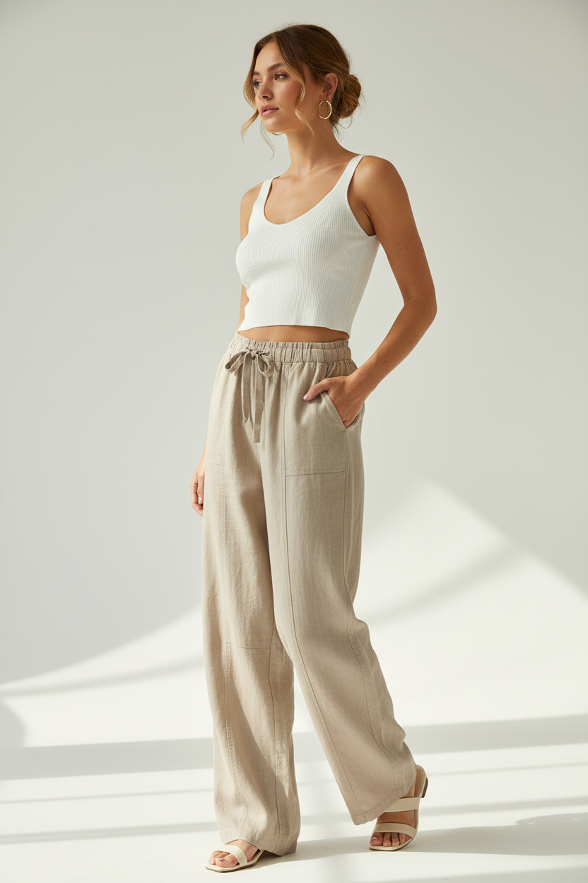 Elan Drawstring Coverup Pants - Image 1