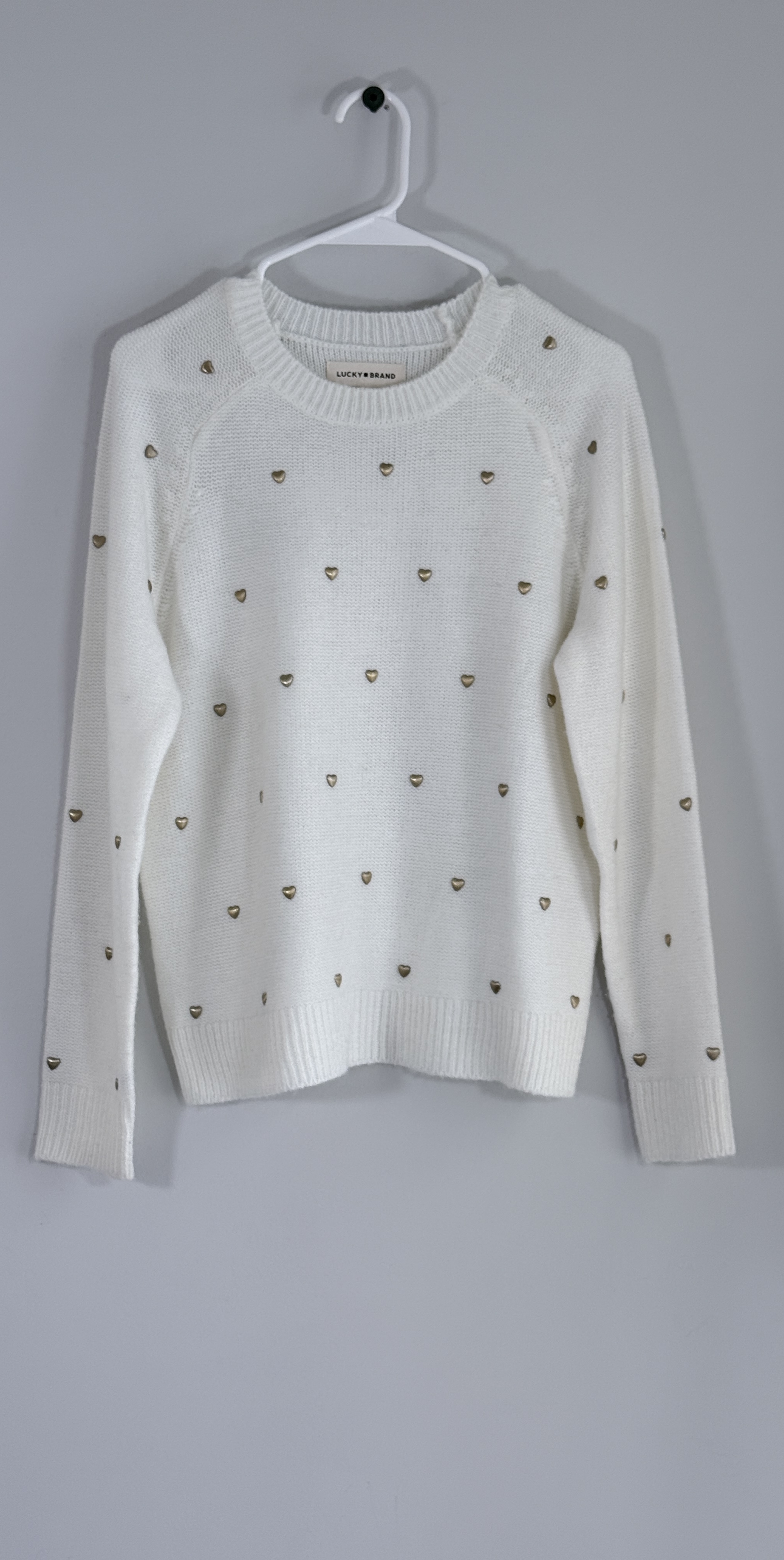 Lucky Brand Heart Stud Crewneck Sweater thumbnail 3