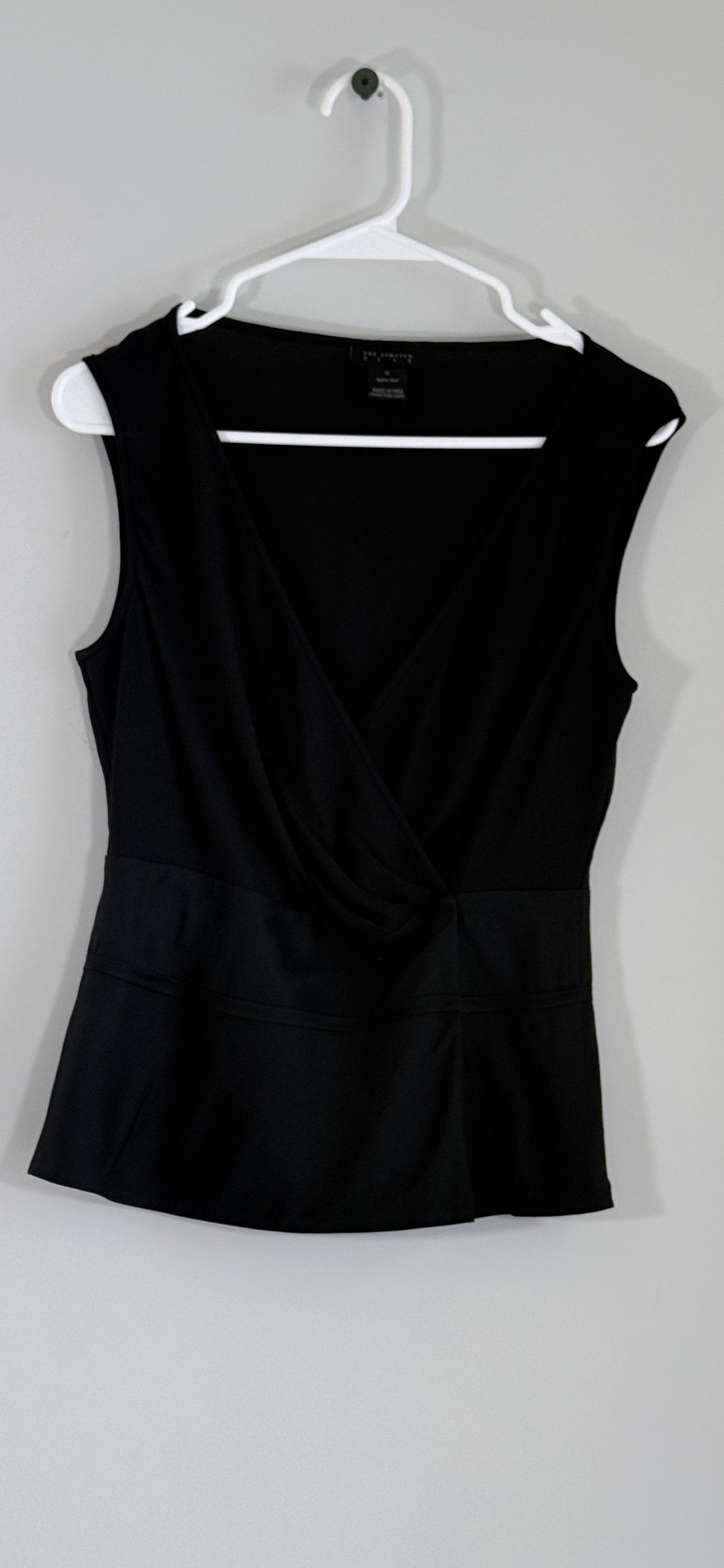 The Limited Sleeveless Black Wrap-Style Top thumbnail 2