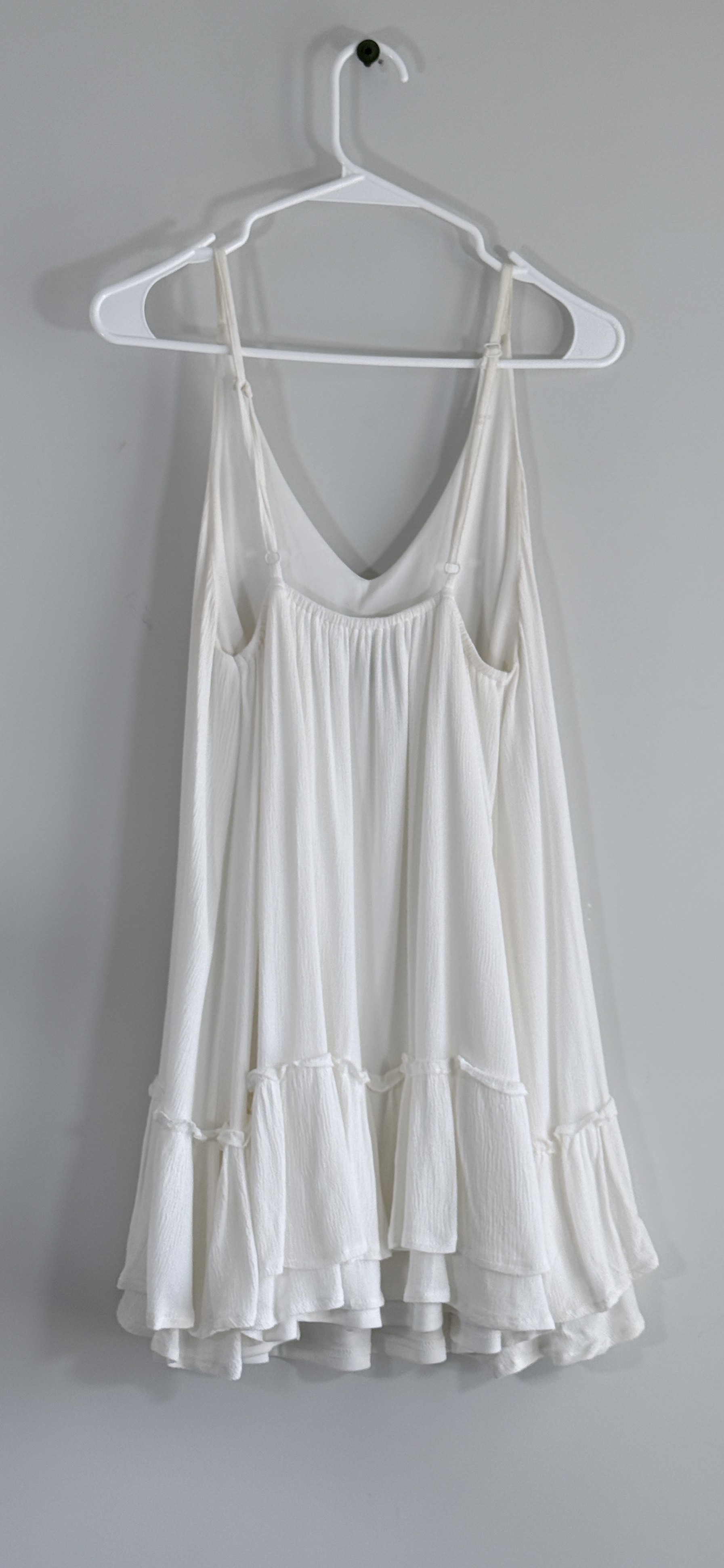 Miss Ord Layered Ruffle Hem White Cami Dress thumbnail 3