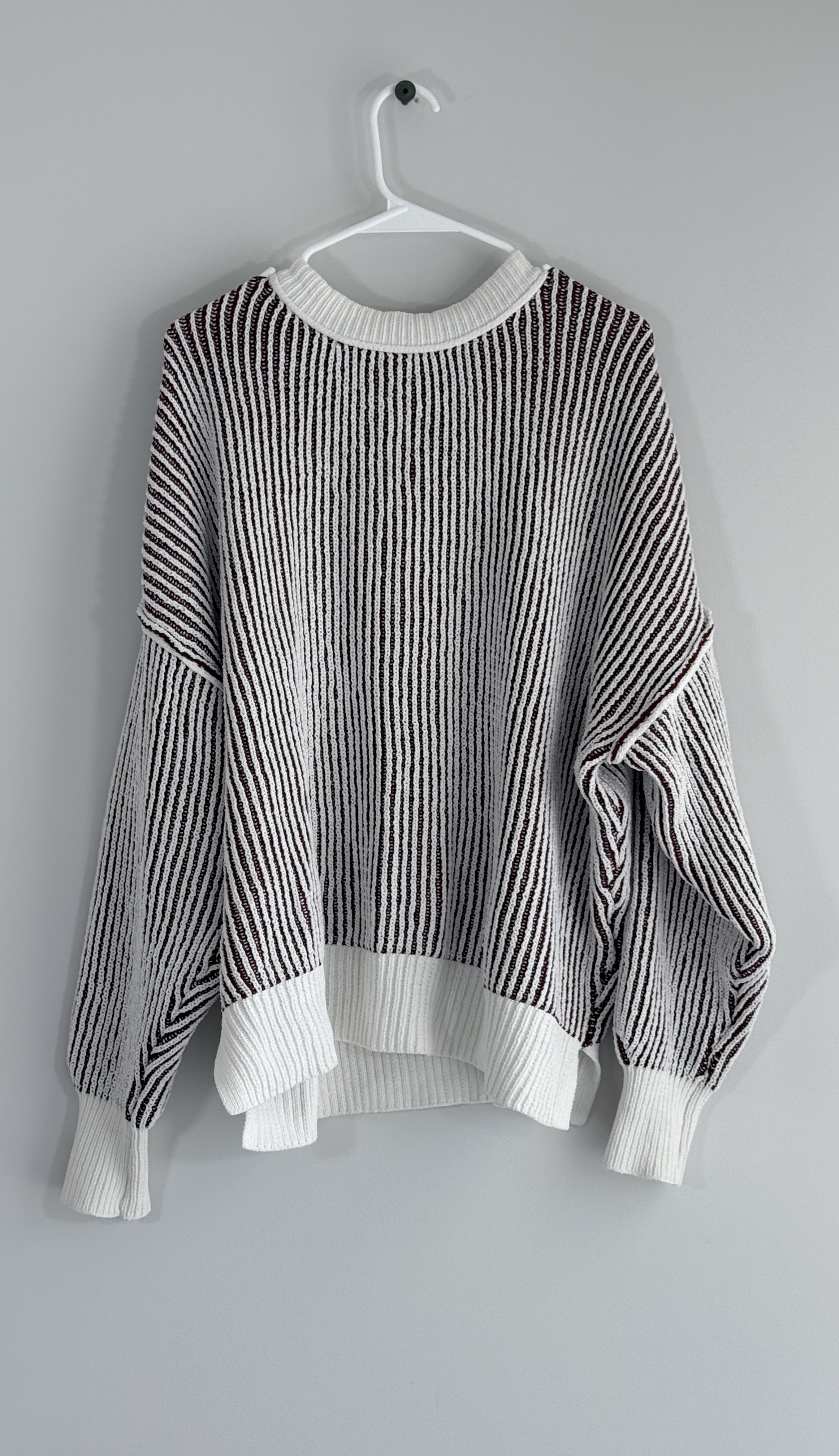 Beyond Chenille Striped Oversized Crewneck Sweater thumbnail 2