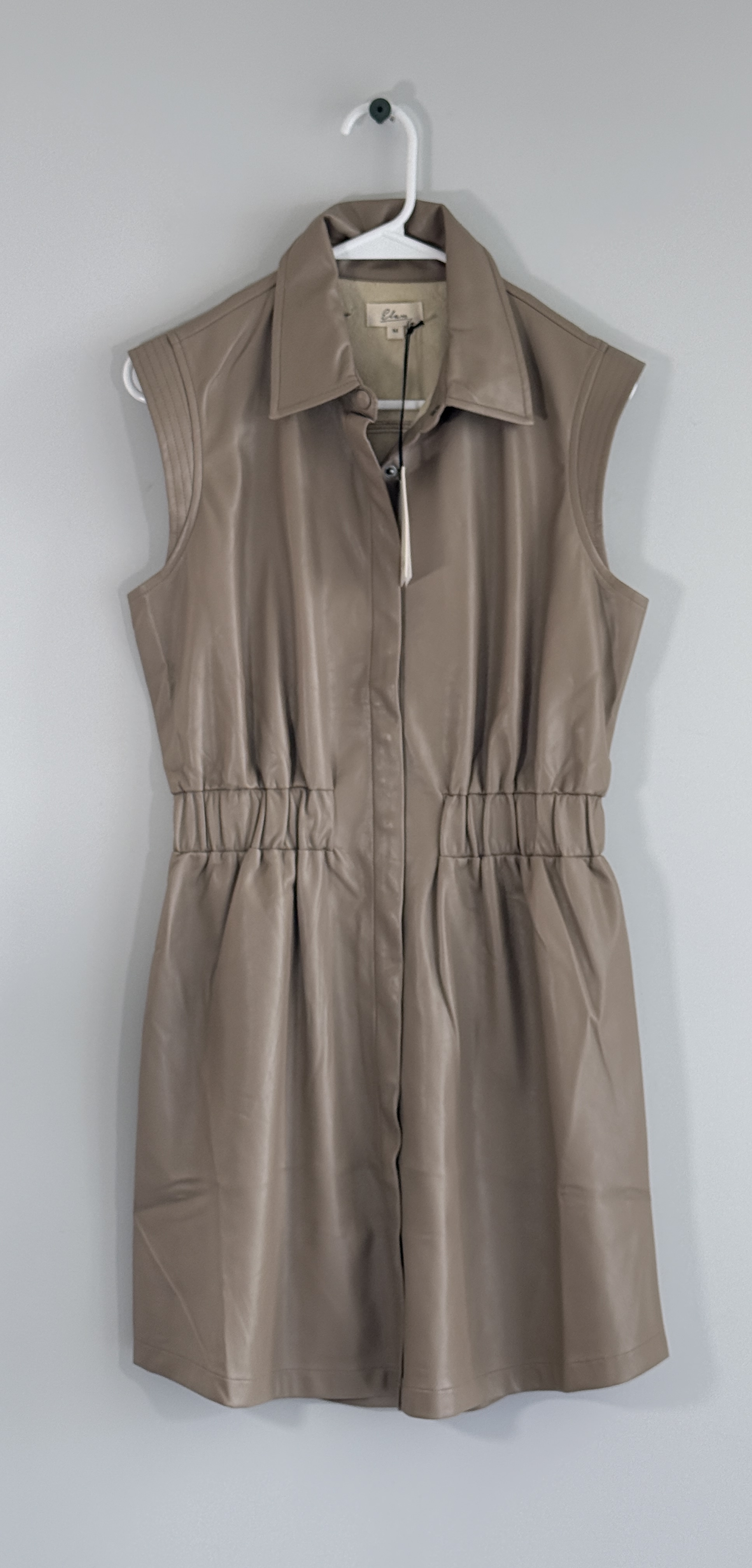 Elan Sleeveless Faux Leather Mini Dress thumbnail 3