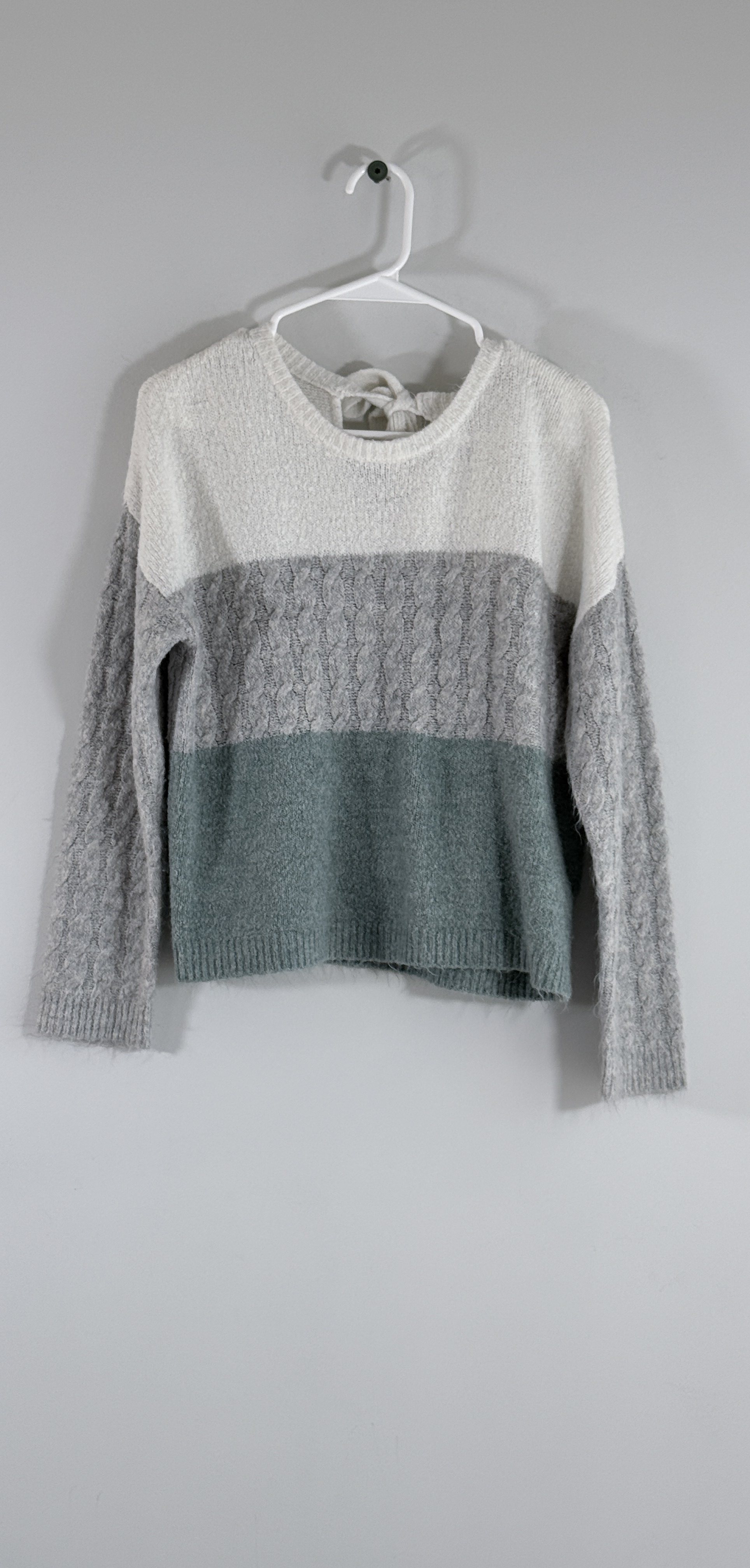 Twine & String Colorblock, Cable-Knit Pullover Sweater thumbnail 2