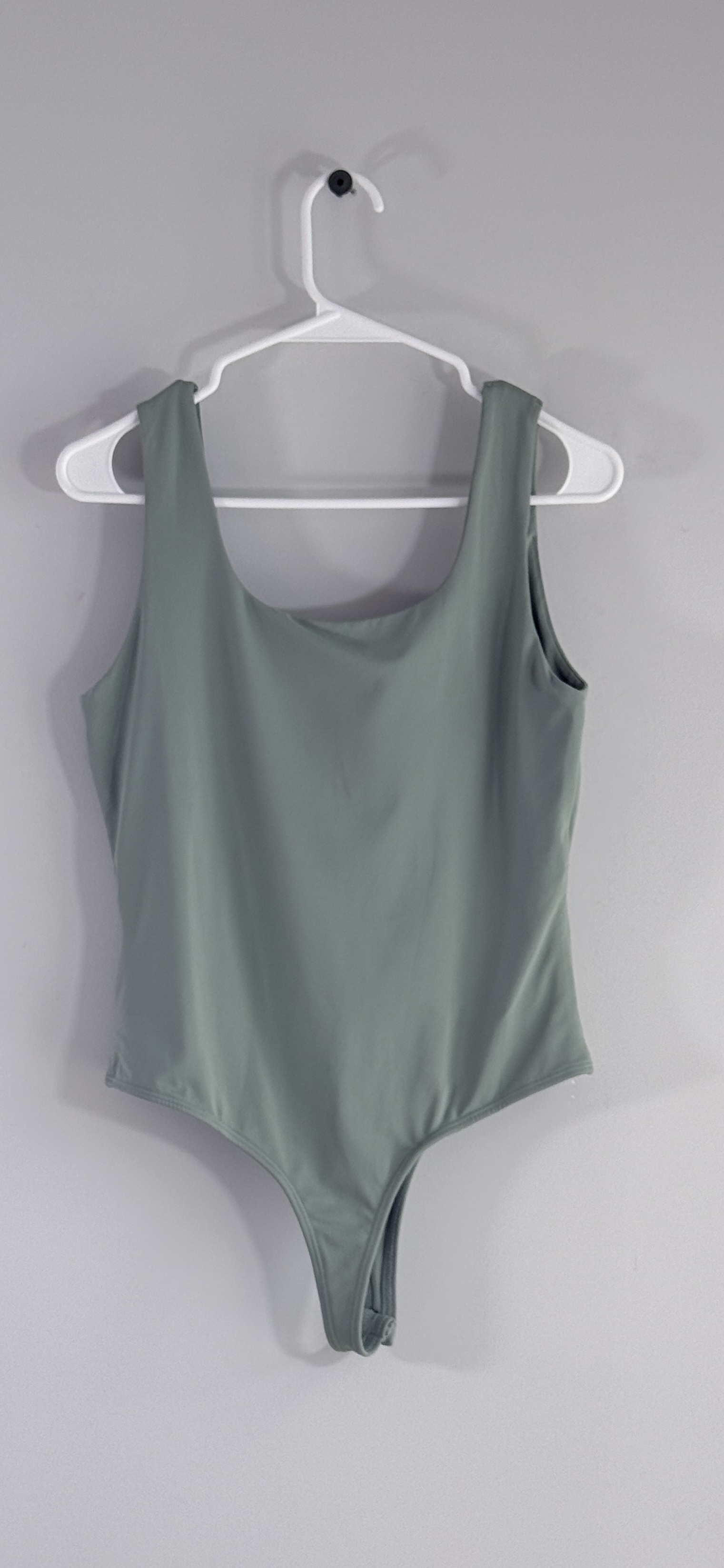 Francesca's Sage Green Square-Neck Bodysuit thumbnail 3
